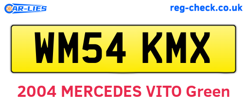 WM54KMX are the vehicle registration plates.