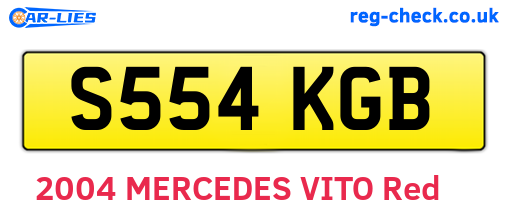 S554KGB are the vehicle registration plates.