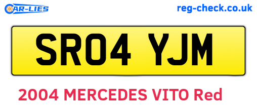 SR04YJM are the vehicle registration plates.