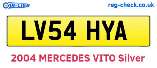 LV54HYA are the vehicle registration plates.