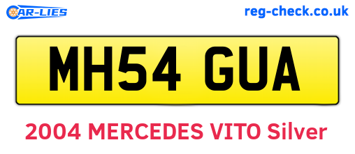MH54GUA are the vehicle registration plates.