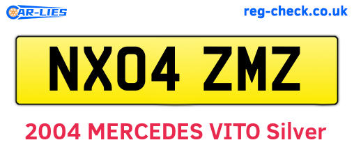NX04ZMZ are the vehicle registration plates.