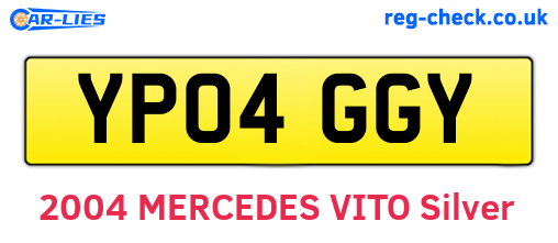 YP04GGY are the vehicle registration plates.
