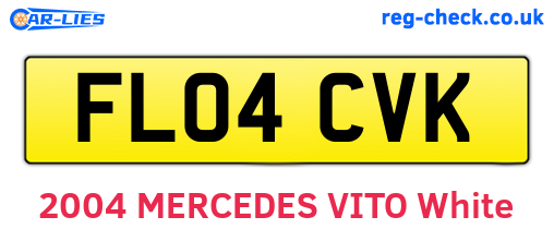 FL04CVK are the vehicle registration plates.