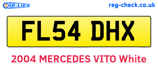 FL54DHX are the vehicle registration plates.