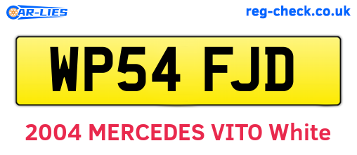 WP54FJD are the vehicle registration plates.