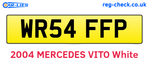 WR54FFP are the vehicle registration plates.