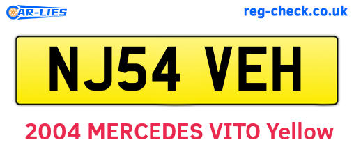 NJ54VEH are the vehicle registration plates.