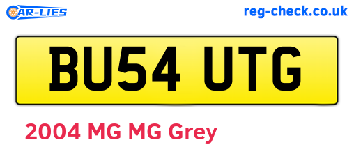 BU54UTG are the vehicle registration plates.