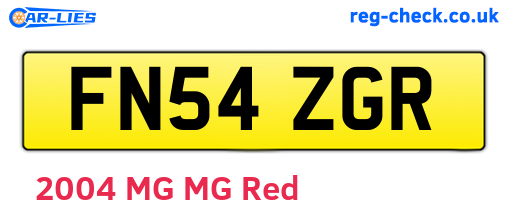 FN54ZGR are the vehicle registration plates.