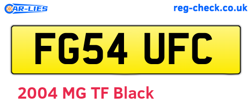 FG54UFC are the vehicle registration plates.