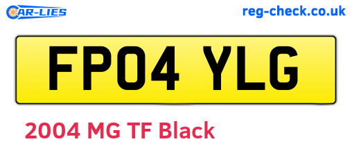 FP04YLG are the vehicle registration plates.