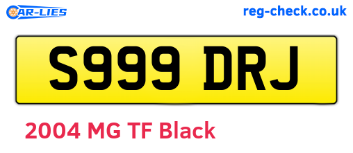 S999DRJ are the vehicle registration plates.