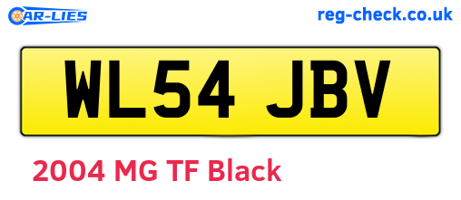 WL54JBV are the vehicle registration plates.