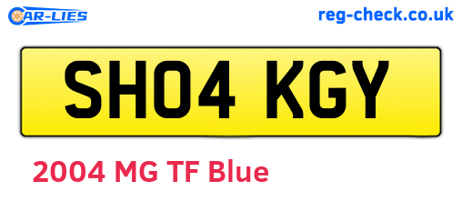 SH04KGY are the vehicle registration plates.