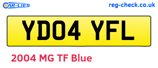 YD04YFL are the vehicle registration plates.