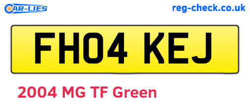 FH04KEJ are the vehicle registration plates.