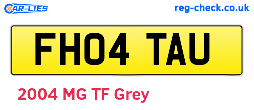 FH04TAU are the vehicle registration plates.