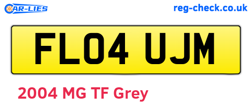 FL04UJM are the vehicle registration plates.