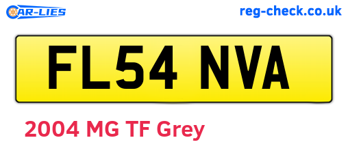 FL54NVA are the vehicle registration plates.