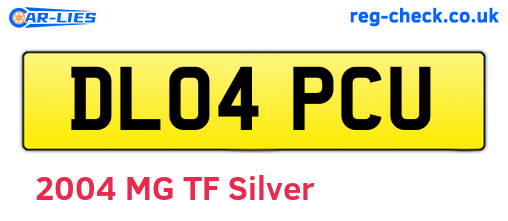 DL04PCU are the vehicle registration plates.