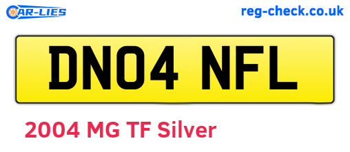 DN04NFL are the vehicle registration plates.