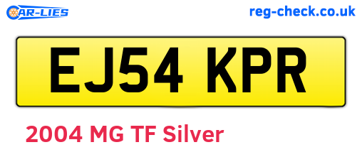 EJ54KPR are the vehicle registration plates.
