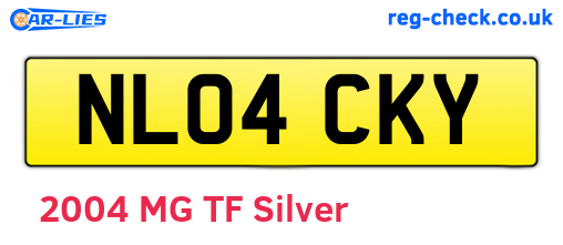 NL04CKY are the vehicle registration plates.