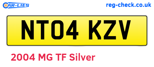 NT04KZV are the vehicle registration plates.