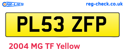 PL53ZFP are the vehicle registration plates.