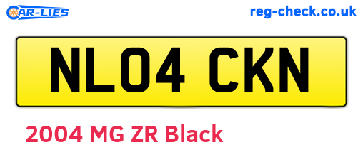 NL04CKN are the vehicle registration plates.