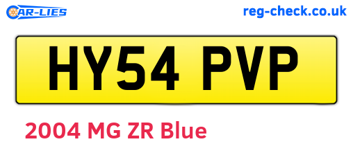 HY54PVP are the vehicle registration plates.