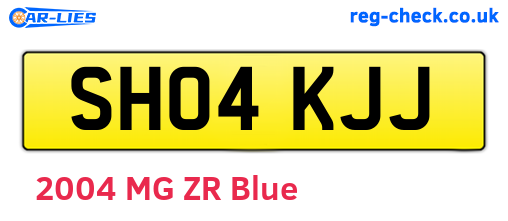 SH04KJJ are the vehicle registration plates.