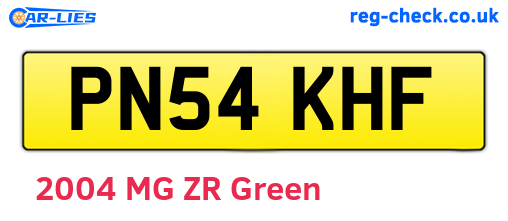PN54KHF are the vehicle registration plates.