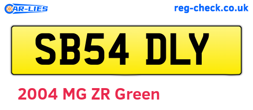 SB54DLY are the vehicle registration plates.
