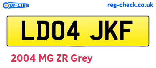 LD04JKF are the vehicle registration plates.