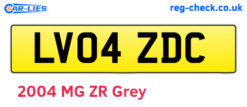 LV04ZDC are the vehicle registration plates.