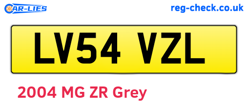 LV54VZL are the vehicle registration plates.