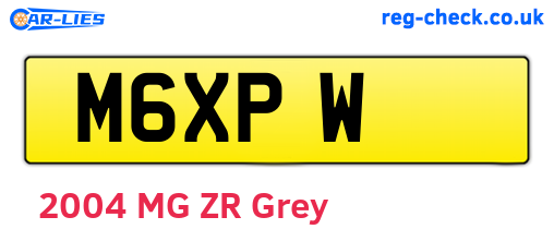 M6XPW are the vehicle registration plates.