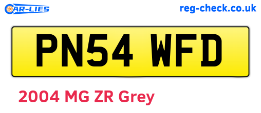 PN54WFD are the vehicle registration plates.