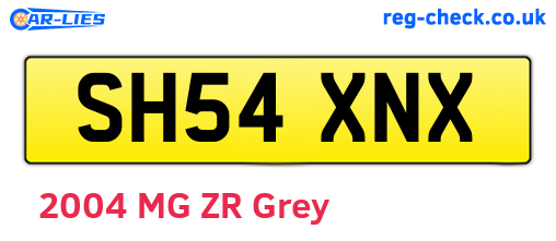 SH54XNX are the vehicle registration plates.
