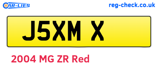 J5XMX are the vehicle registration plates.