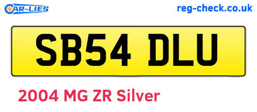 SB54DLU are the vehicle registration plates.