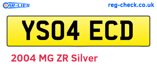 YS04ECD are the vehicle registration plates.