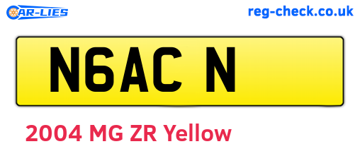 N6ACN are the vehicle registration plates.