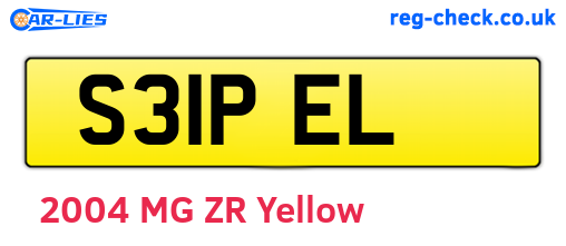 S31PEL are the vehicle registration plates.