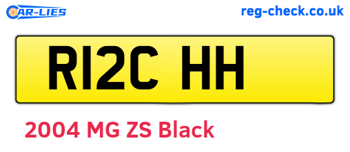 R12CHH are the vehicle registration plates.