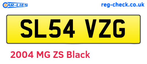 SL54VZG are the vehicle registration plates.