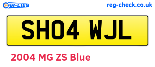 SH04WJL are the vehicle registration plates.