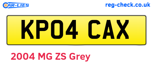 KP04CAX are the vehicle registration plates.